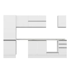 Alvinka 310X210 Cm High Gloss Mutfak Dolabı Mb-E90B60S40-2 High Gloss | Beyaz - Mdf