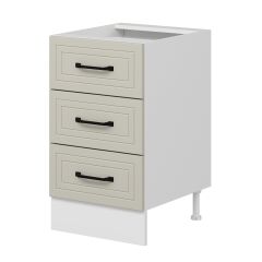 Alvinka Mutfak Modül Mbr_A Alt 3Ç Nray 50Cm Dolap Beyaz Kumtaşı Suntalam