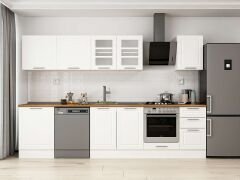 Alvinka 315X210 Cm Klasik Mebran Mutfak Dolabı M-E90S60S45-3 Mebran | Beyaz - Mdf