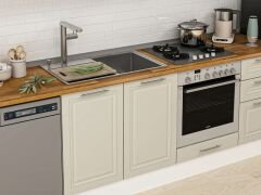 Alvinka 315X210 Cm Klasik Mebran Mutfak Dolabı M-E90S60S45-3 Mebran | Kumtaşı - Mdf