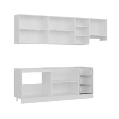 Minar 265 Cm Mutfak Dolabı Beyaz Antrasit 265-A4