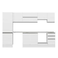 Alvinka 315X210 Cm High Gloss Mutfak Dolabı Mb-E90B60S45-1 High Gloss | Beyaz - Suntalam