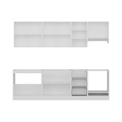 Minar 265 Cm Mutfak Dolabı Beyaz Antrasit 265-A5