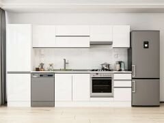 Alvinka 315X210 Cm High Gloss Mutfak Dolabı Mb-E90B60S45-1 High Gloss | Beyaz - Mdf