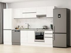 Alvinka 315X210 Cm High Gloss Mutfak Dolabı Mb-E90B60S45-1 High Gloss | Beyaz - Mdf