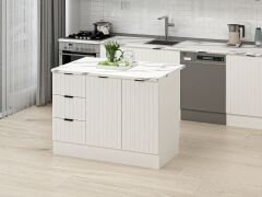 Alvinka 120 Cm Mbr_B Ada Mutfak Dolabı Beyaz Beyaz