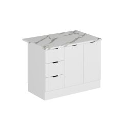 Alvinka 120 Cm Mbr_B Ada Mutfak Dolabı Beyaz Beyaz