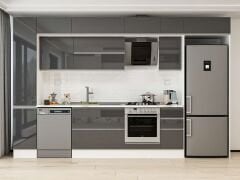 Alvinka 360X240 Cm High Gloss Mutfak Dolabı Mbb-E80B40S40-2 High Gloss | Antrasit - Suntalam
