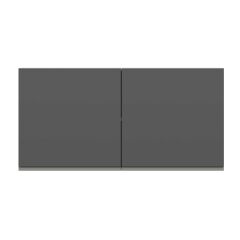 Alvinka Mutfak Modül Hg_J Üst 2Dk1R 120-H60Cm Dolap Beyaz Antrasit Mdf