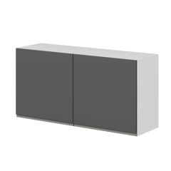 Alvinka Mutfak Modül Hg_J Üst 2Dk1R 120-H60Cm Dolap Beyaz Antrasit Mdf