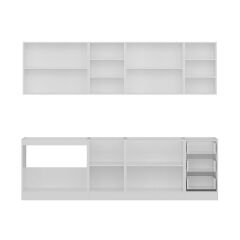 Minar 265 Cm Mutfak Dolabı Beyaz Dore 265-D1