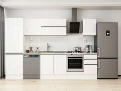 Alvinka 315X210 Cm High Gloss Mutfak Dolabı Mb-E90B60S45-2 High Gloss | Beyaz - Mdf