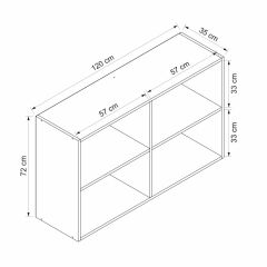 Alvinka Mutfak Modül Hg_J Üst 2Dk1R 120-H72Cm Dolap Beyaz Beyaz Suntalam