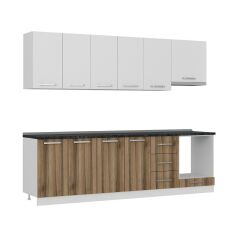 Minar 265 Cm Mutfak Dolabı Beyaz Dore 265-D5