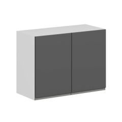 Alvinka Mutfak Modül Hg_J Üst 2Dk1R 80-H60Cm Dolap Beyaz Antrasit Mdf