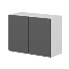 Alvinka Mutfak Modül Hg_J Üst 2Dk1R 80-H60Cm Dolap Beyaz Antrasit Mdf