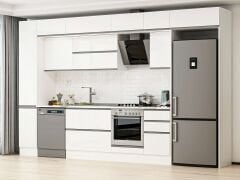 Alvinka 365X240 Cm High Gloss Mutfak Dolabı Mbb-E80B40S45-2 High Gloss | Beyaz - Suntalam