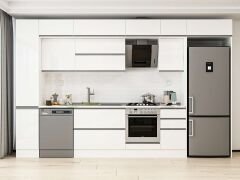 Alvinka 365X240 Cm High Gloss Mutfak Dolabı Mbb-E80B40S45-2 High Gloss | Beyaz - Mdf