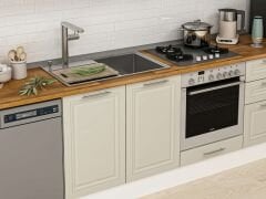 Alvinka 320X210 Cm Klasik Mebran Mutfak Dolabı M-E90S60S50-3 Mebran | Kumtaşı - Suntalam