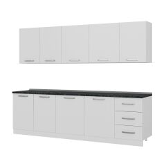 Minar 270 Cm Mutfak Dolabı Beyaz 270-B2