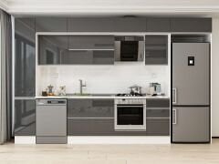 Alvinka 365X240 Cm High Gloss Mutfak Dolabı Mbb-E80B40S45-2 High Gloss | Antrasit - Suntalam