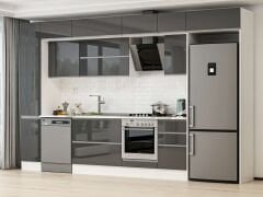 Alvinka 365X240 Cm High Gloss Mutfak Dolabı Mbb-E80B40S45-2 High Gloss | Antrasit - Suntalam