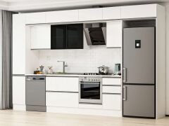 Alvinka 365X240 Cm High Gloss Mutfak Dolabı Mbb-E80B40S45-3 High Gloss | Beyaz - Suntalam