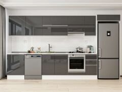Alvinka 390X222 Cm High Gloss Mutfak Dolabı Mb-E90S60S40-1