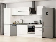 Alvinka 320X210 Cm High Gloss Mutfak Dolabı Mb-E90B60S50-2 High Gloss | Beyaz - Mdf