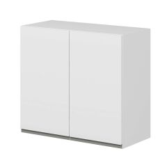 Alvinka Mutfak Modül Hg_J Üst 2Dk1R 80-H72Cm Dolap Beyaz Beyaz Mdf