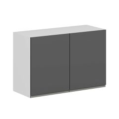 Alvinka Mutfak Modül Hg_J Üst 2Dk1R 90-H60Cm Dolap Beyaz Antrasit Suntalam