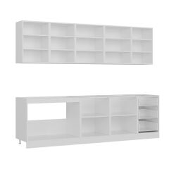 Minar 270 Cm Mutfak Dolabı Beyaz Antrasit 270-A2