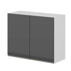 Alvinka Mutfak Modül Hg_J Üst 2Dk1R 90-H72Cm Dolap Beyaz Antrasit Mdf