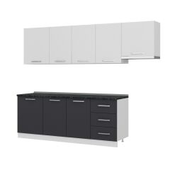 Minar 270 Cm Mutfak Dolabı Beyaz Antrasit 270-A4