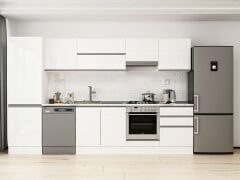 Alvinka 330X210 Cm High Gloss Mutfak Dolabı Mb-E90B60S60-1 High Gloss | Beyaz - Suntalam