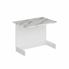 Mutfak Ada Modül 120Cm Beyaz - Mermer Tezgah Mdf