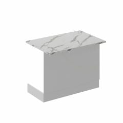 Mutfak Ada Modül 120Cm Beyaz - Mermer Tezgah Mdf