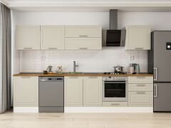 Alvinka 330X210 Cm Klasik Mebran Mutfak Dolabı M-E90S60S60-2 Mebran | Kumtaşı - Suntalam