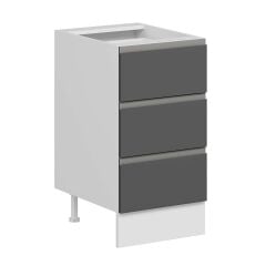 Alvinka Mutfak Modül Hg_J Alt 3Ç 45Cm Dolap Beyaz Antrasit