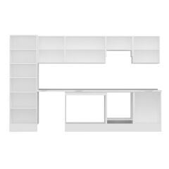 Alvinka 330X210 Cm High Gloss Mutfak Dolabı Mb-E90B60S60-1 High Gloss | Antrasit - Suntalam