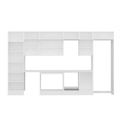 Alvinka 390X240 Cm Klasik Mebran Mutfak Dolabı Mbb-E80B60S50-2 Mebran | Kumtaşı - Mdf