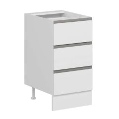 Alvinka Mutfak Modül Hg_J Alt 3Ç 45Cm Dolap Beyaz Beyaz