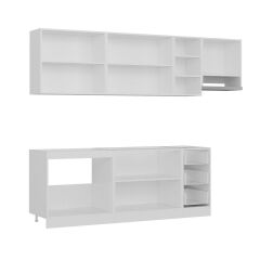 Minar 270 Cm Mutfak Dolabı Beyaz Antrasit 270-A7