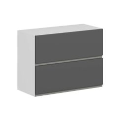 Alvinka Mutfak Modül Hg_J Üst 2Yk1R 80-H60Cm Dolap Beyaz Antrasit Mdf