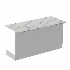 Mutfak Ada Modül 180Cm Beyaz - Mermer Tezgah Mdf