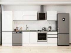 Alvinka 330X210 Cm High Gloss Mutfak Dolabı Mb-E90B60S60-2 High Gloss | Beyaz - Mdf