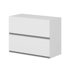 Alvinka Mutfak Modül Hg_J Üst 2Yk1R 80-H60Cm Dolap Beyaz Beyaz Mdf