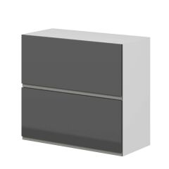 Alvinka Mutfak Modül Hg_J Üst 2Yk1R 80-H72Cm Dolap Beyaz Antrasit Suntalam