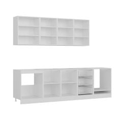 Minar 270 Cm Mutfak Dolabı Beyaz Dore 270-D3