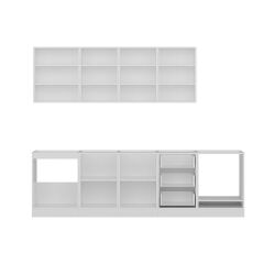 Minar 270 Cm Mutfak Dolabı Beyaz Dore 270-D3